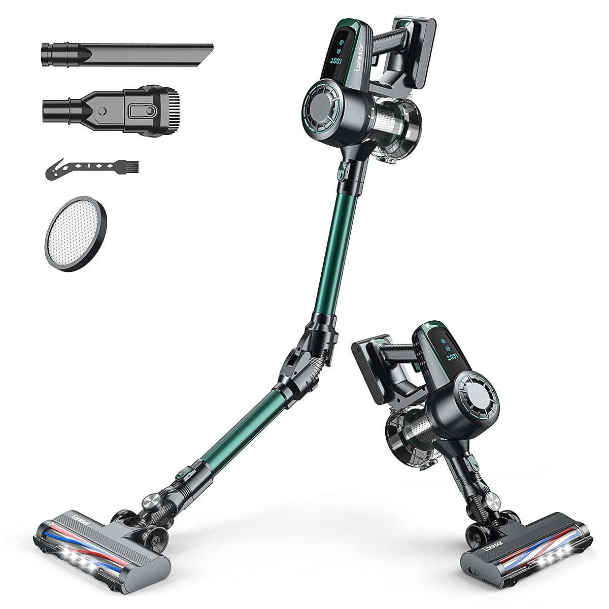 Amazon | Laresar コードレス掃除機 LEDディスプレイ付き 掃除機